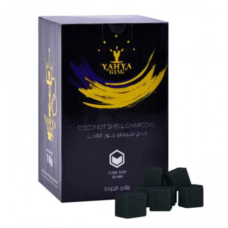 Уголь кокосовый Yahya KING 1кг/72шт - В Коробке (Яхья кинг) Уголь кокосовый Yahya KING 1кг/72шт - В Коробке (Яхья кинг) - 1