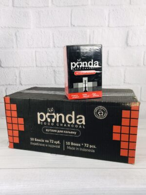 Вугілля кокосове Panda XL Black (Панда чорна)  1кг/72шт У Коробці 10 кг ОПТ