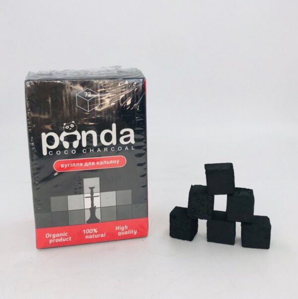 Уголь кокосовый Panda XL Black 1кг/72шт В Коробке (Панда черная)