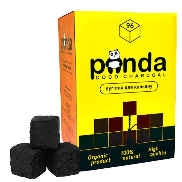Уголь кокосовый Panda 1кг/96шт - В Коробке (Панда 96) Уголь кокосовый Panda 1кг/96шт - В Коробке (Панда 96) - 1