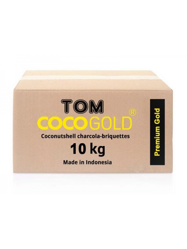 Уголь кокосовый Tom COCO Gold 10кг/72шт - В Коробке (Том кокоча) Уголь кокосовый Tom COCO Gold 10кг/72шт - В Коробке (Том кокоча) - 1