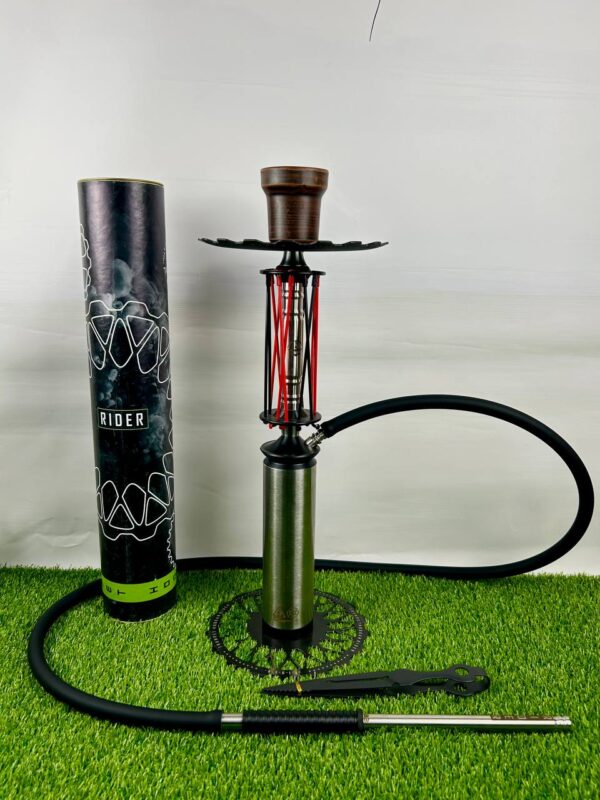 Кальян Trumpet Hookah Rider Still (металлическая колба) – Красно-черный - 2