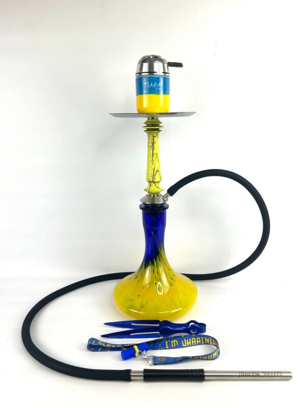 Качественный украинский кальян с нержавеющей стали Tiaga Hookah Planets - Saturn + стильная чаша Tiaga + калауд лотос + персональй мундштук Качественный украинский кальян с нержавеющей стали Tiaga Hookah Planets - Saturn + стильная чаша Tiaga + калауд лотос + персональй мундштук - 1
