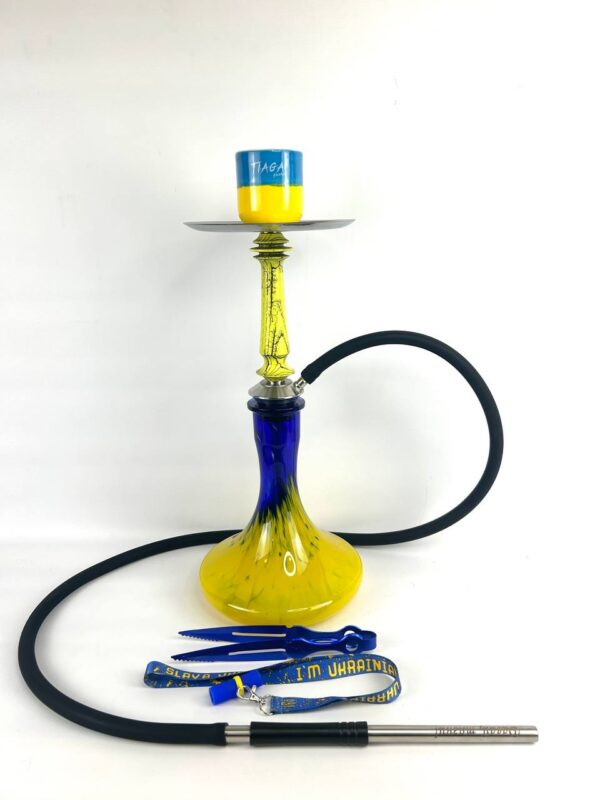Качественный украинский кальян с нержавеющей стали Tiaga Hookah Planets - Saturn + стильная чаша Tiaga + калауд лотос + персональй мундштук Качественный украинский кальян с нержавеющей стали Tiaga Hookah Planets - Saturn + стильная чаша Tiaga + калауд лотос + персональй мундштук - 2