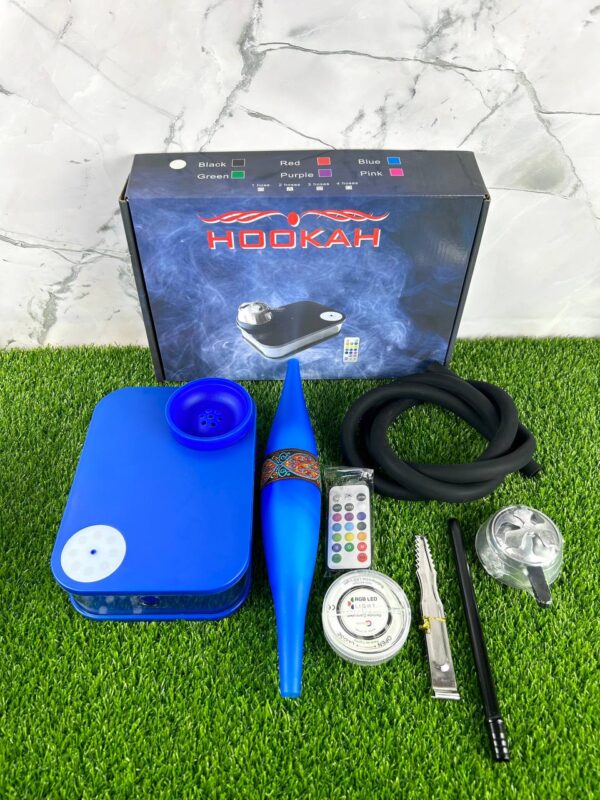 Кальян Capsule Nanosmoke - Blue матовый & охлаждающий мундштук базука - 1