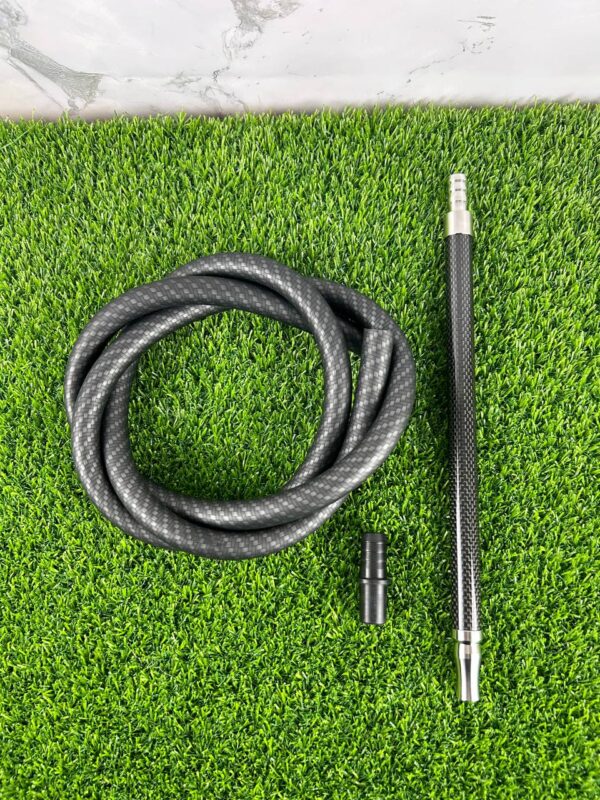 Комплект для кальяна "Carbon Elite Black" – мундштук, шланг и коннектор Комплект для кальяна "Carbon Elite Black" – мундштук, шланг и коннектор - 1