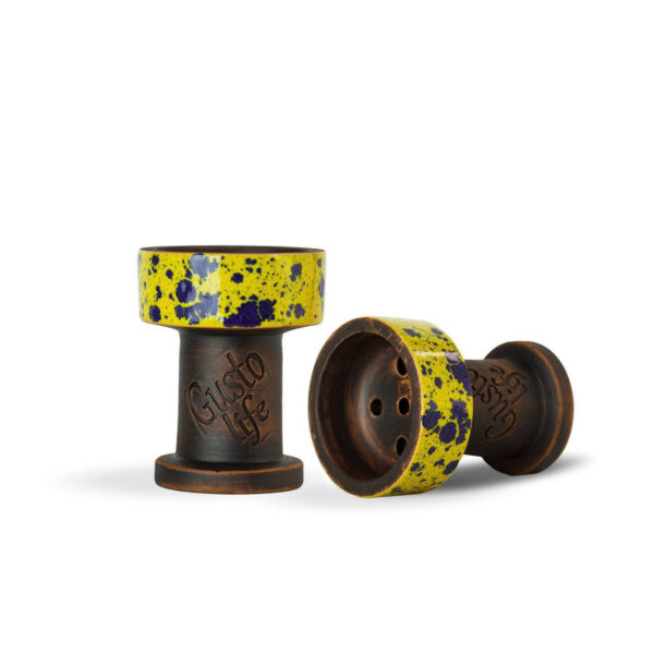 Чаша для кальяна Gusto Bowls Rook - Yellow blue Чаша для кальяна Gusto Bowls Rook - Yellow blue - 1