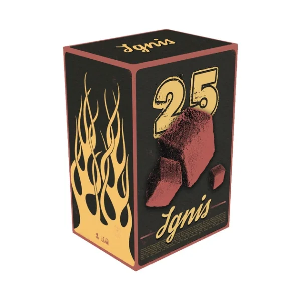 Уголь кокосовый IGNIS 0.25кг/18шт - В коробке (Игнис) Уголь кокосовый IGNIS 0.25кг/18шт - В коробке (Игнис) - 1