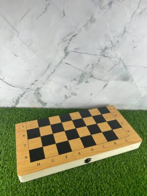 Настольная игра 3 в 1: Шахматы, шашки, нарды 49х49 см (Классическая деревянная доска)
