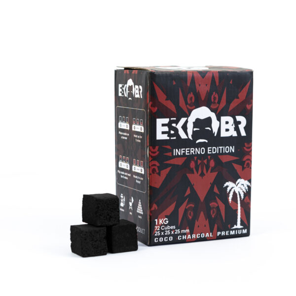 Уголь кокосовый Eskobar 1кг/72шт - В коробке (Эскобар) Уголь кокосовый Eskobar 1кг/72шт - В коробке (Эскобар) - 1
