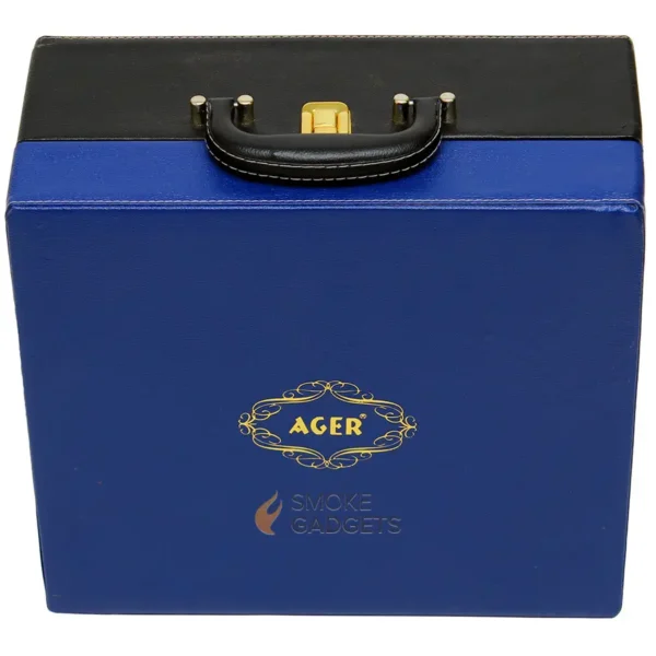 Кальян Ager Temple Mini, скляний, 36 см, синій, у кейсі Кальян Ager Temple Mini, скляний, 36 см, синій, у кейсі - 3