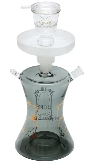 Кальян Ager Temple Mini, скляний, 36 см, чорний, у кейсі