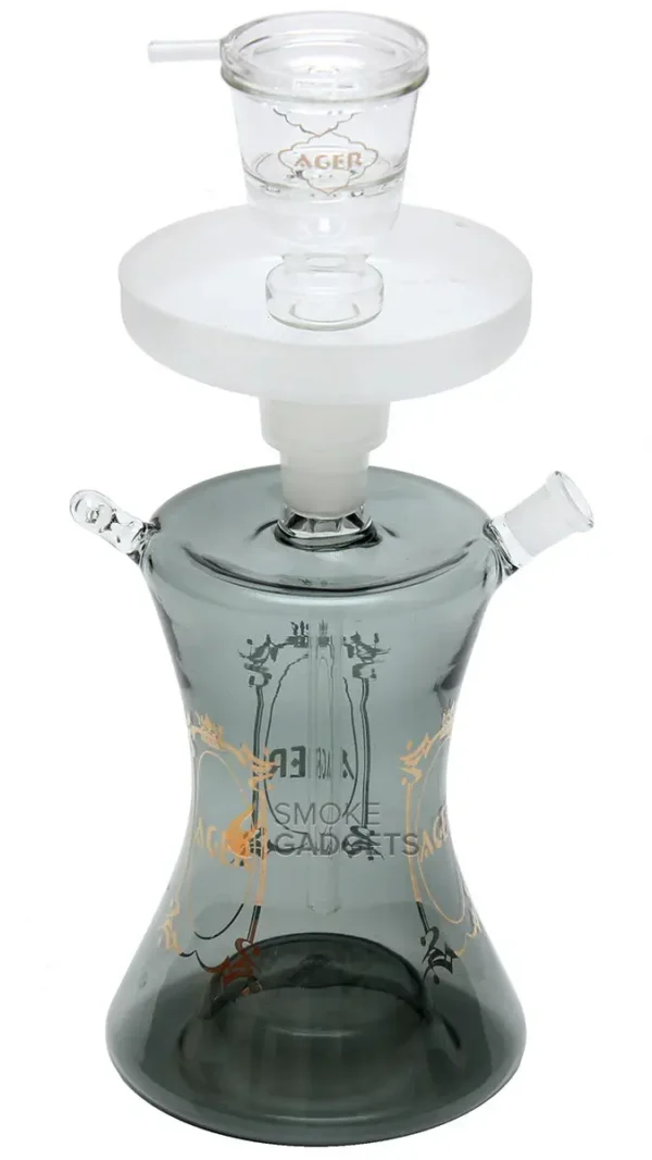 Кальян Ager Temple Mini, скляний, 36 см, чорний, у кейсі Кальян Ager Temple Mini, скляний, 36 см, чорний, у кейсі - 1